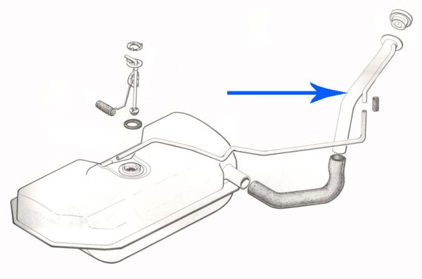 GS fuel filler neck diagram