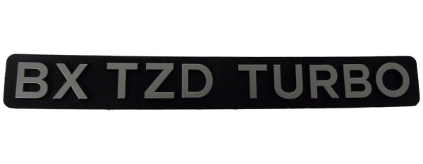 Citroen BX TZD Turbo Plastic Badge - NEW