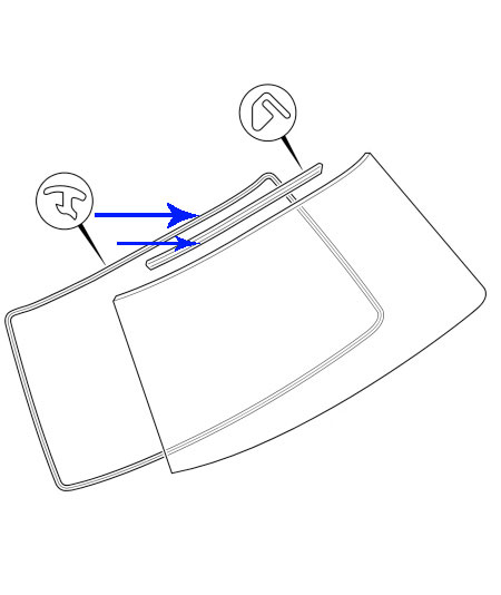 Windscreen seal - Citroen BX 95619450