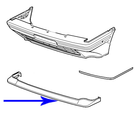 BX front bumper spoiler