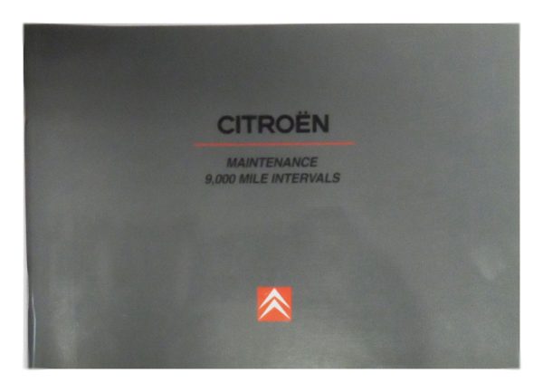 Citroen Maintenance Manual (BLANK)