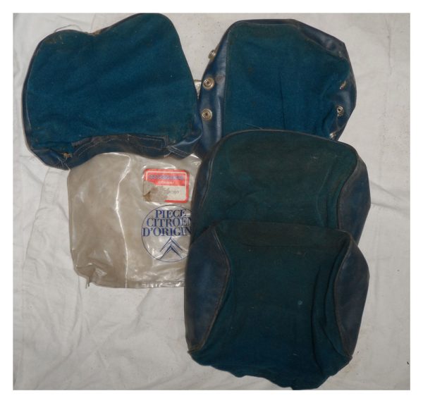 gs Set of Citroen GS Head Rest Covers- Blue