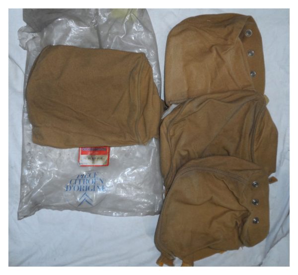 gs-headrest Set of Citroen GS Head Rest Covers - Light Brown