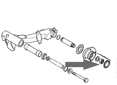 Citroen BX and C15 rear hub repair kit, rear arm repair kit