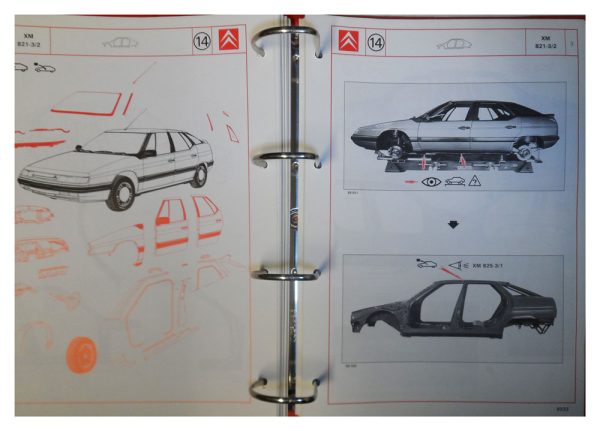 Set of 4 Citroen XM Information Ring Files
