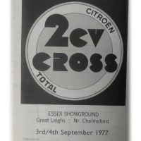 2CV CROSS event programme 3rd/4th September 1977