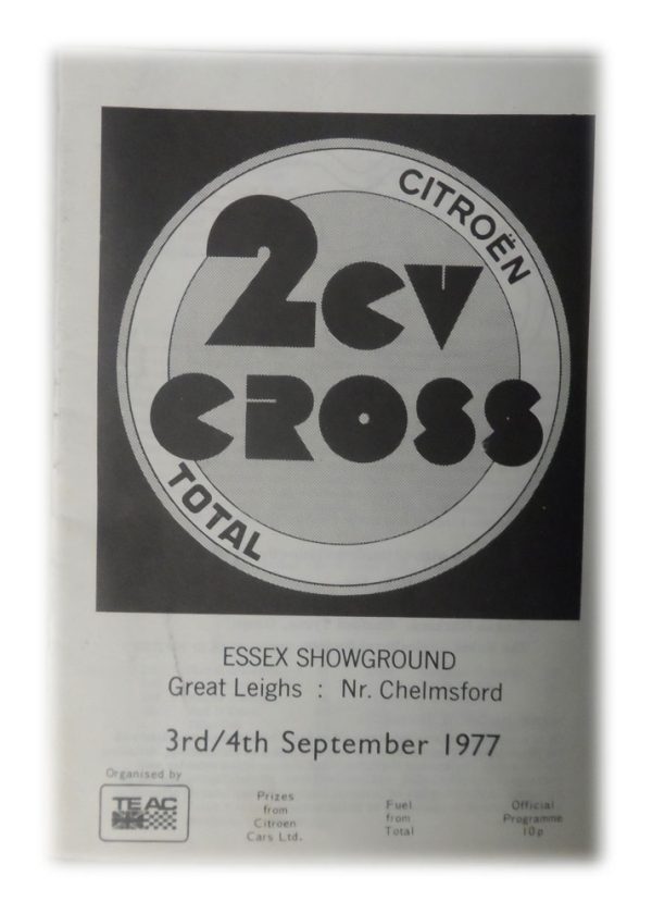 2CV CROSS event programme 3rd/4th September 1977