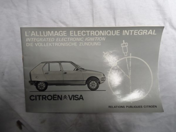 Citroen Visa Booklet - Integrated Electronic Ignition