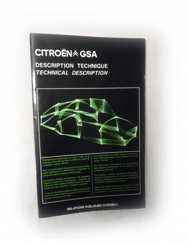 Citroen GSA Booklet