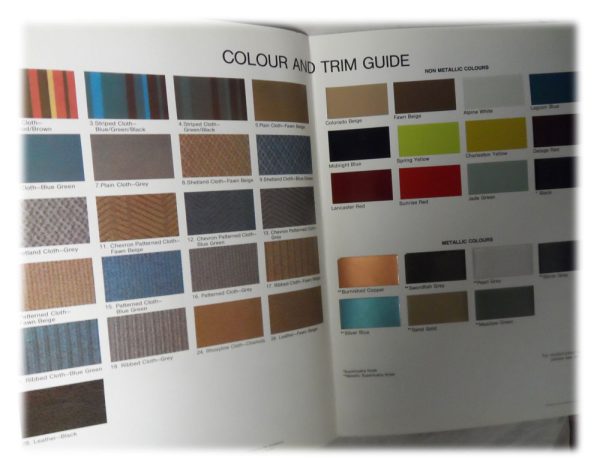 Citroen Colour & Trim Guide - Sept 1982