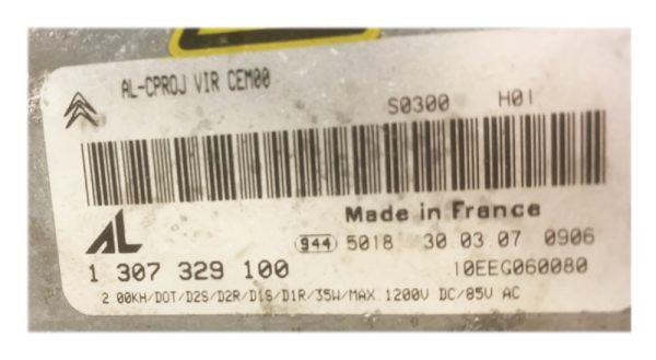 C6 Headlamp Left(FOR LEFT HAND DRIVE MODELS)-6208A2