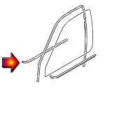 Citroen C15 / Visa L/H/F INSIDE window trim - second hand - 95630428