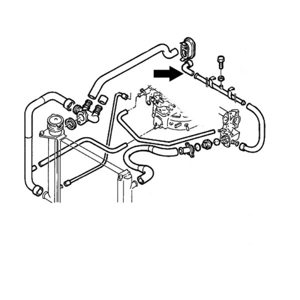 BX Heater Matrix Shorter Pipe for 1.6/1.9 - 95611589