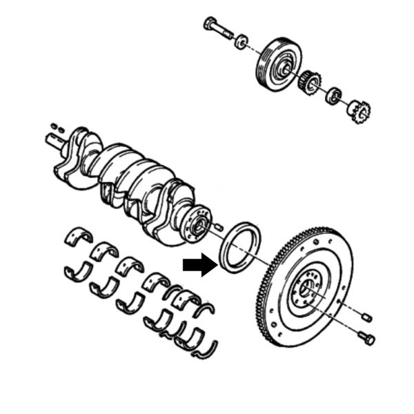Citroen BX 16-19 Crankseal Flywheel end 012728